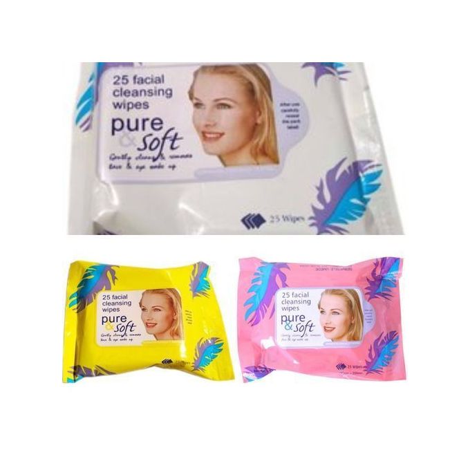 Pure & Soft Facial Wipes For Face & Makeup Remover
