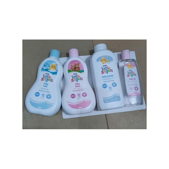 Asda Little Angels Baby Care Set - Lotion, Oil, Bath, Powder