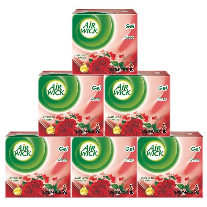 Airwick Drummer Gel Air Freshener Rose - Pack Of 6