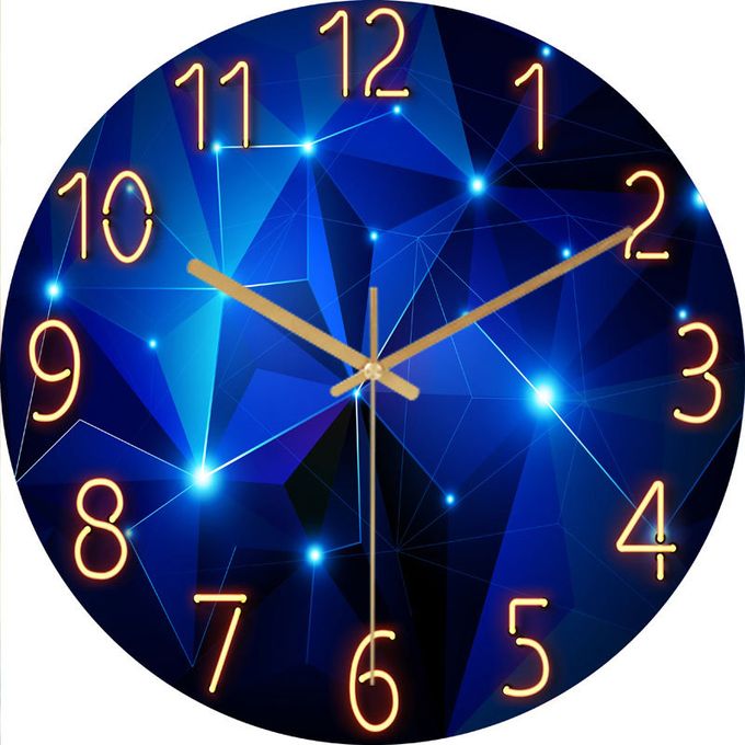 12 Inches 30CM Decorative 3D Wall Clock, Silent And Stylish