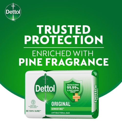 Dettol Antibacterial Bathing Soap  Original  105g  Pack of 2