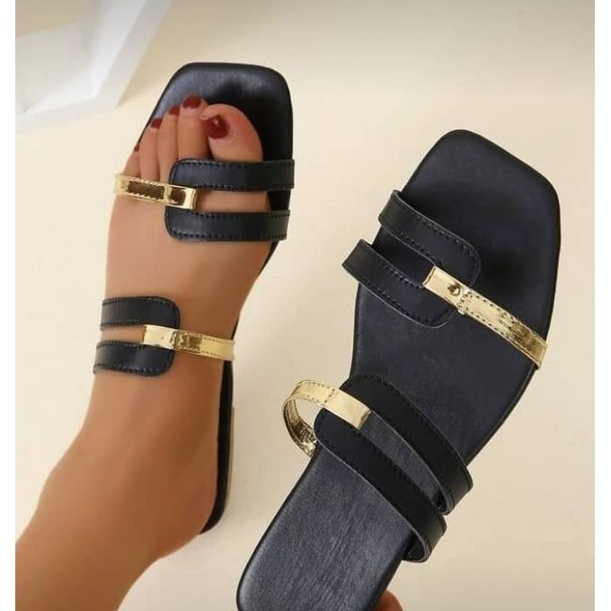 Ladies Slippers-black size 41